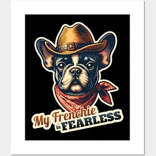 Cowboy french bulldog Posters and Art